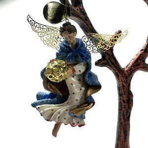 Ashton-Drake Heirloom Ornament Eternal Peace Golden Gifts of Angels 4.5" Hanging
